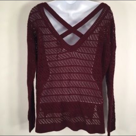 NWT Anthropologie Heartloom Robyn Sweater Vamp Maroon Burgundy - Picture 8 of 8